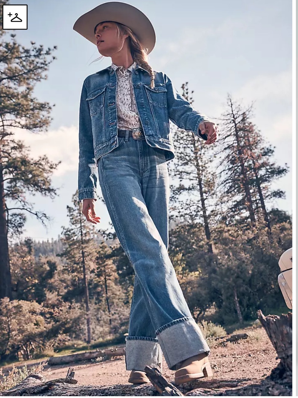 Wrangler Blue High Rise Wide Leg Jeans
